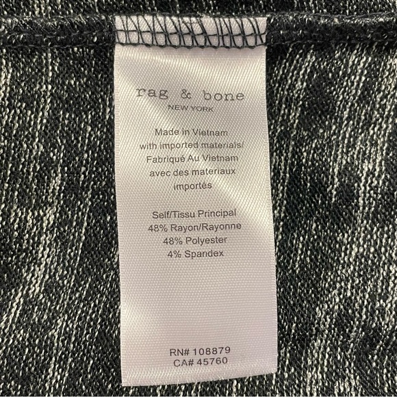 RAG & BONE Landon T-Neck in Black Heather - Picture 5 of 6